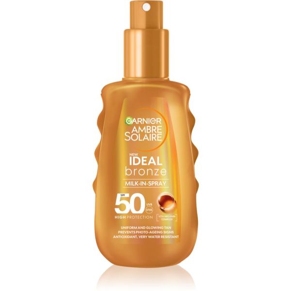 Garnier Garnier Ambre Solaire Ideal Bronze mlijeko za sunčanje u spreju za tijelo SPF 50 150 ml