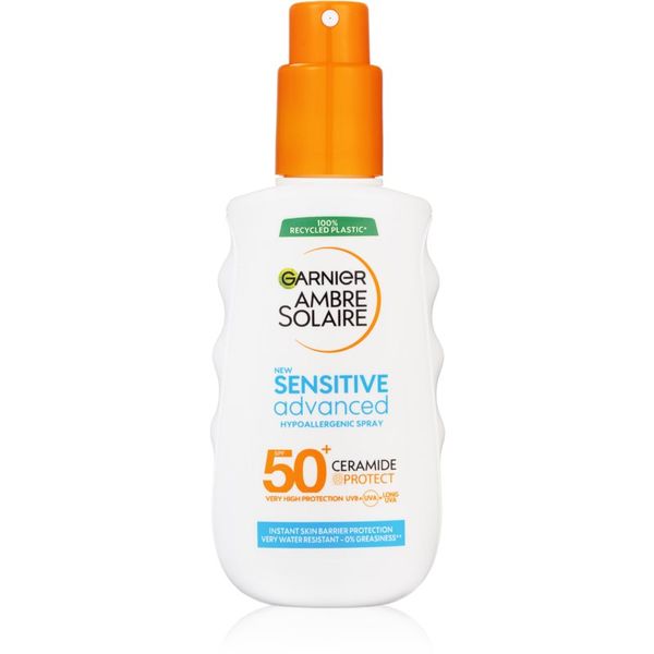 Garnier Garnier Ambre Solaire Sensitive Advanced sprej za sunčanje za osjetljivu kožu SPF 50+ 150 ml