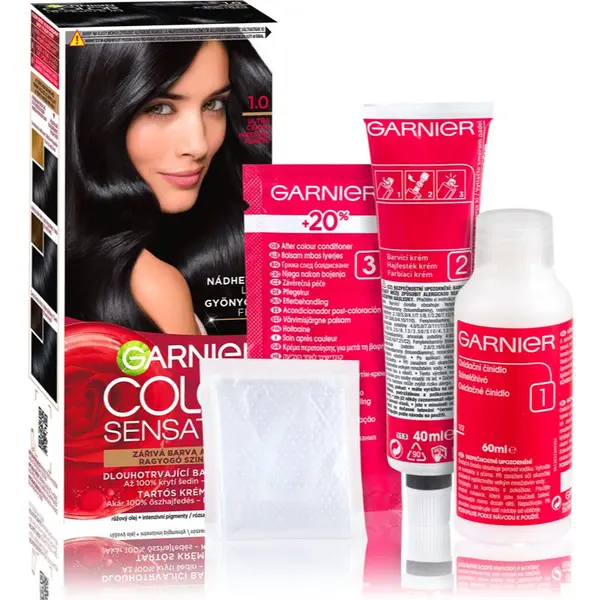 Garnier Garnier Color Sensation boja za kosu nijansa 1.0 Onyx Black 1 kom