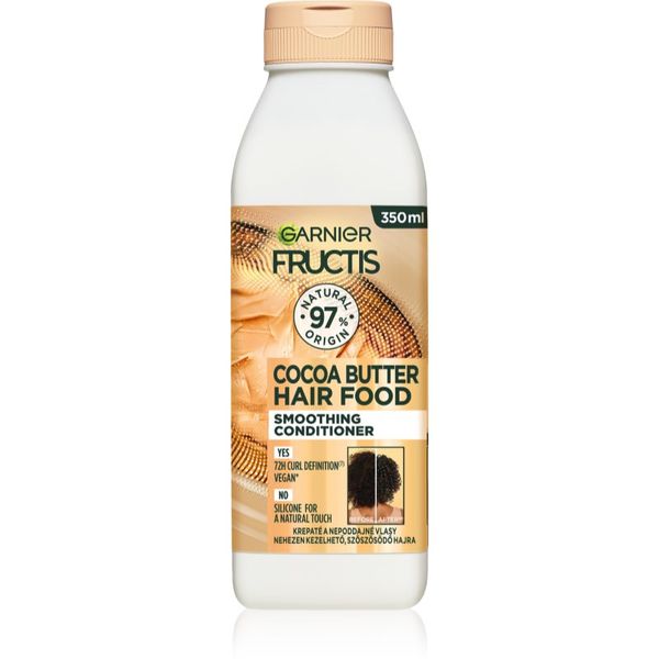 Garnier Garnier Fructis Cocoa Butter Hair Food balzam za zaglađivanje za neposlušnu i anti-frizz kosu 350 ml