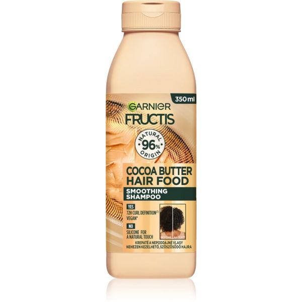 Garnier Garnier Fructis Cocoa Butter Hair Food šampon za zaglađivanje vlasi za neposlušnu kosu 350 ml
