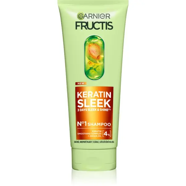 Garnier Garnier Fructis Keratin Sleek šampon za suhu i lomljivu kosu 200 ml