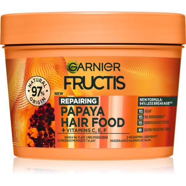 Garnier Garnier Fructis Papaya Hair Food obnavljajuća maska za oštećenu kosu 400 ml