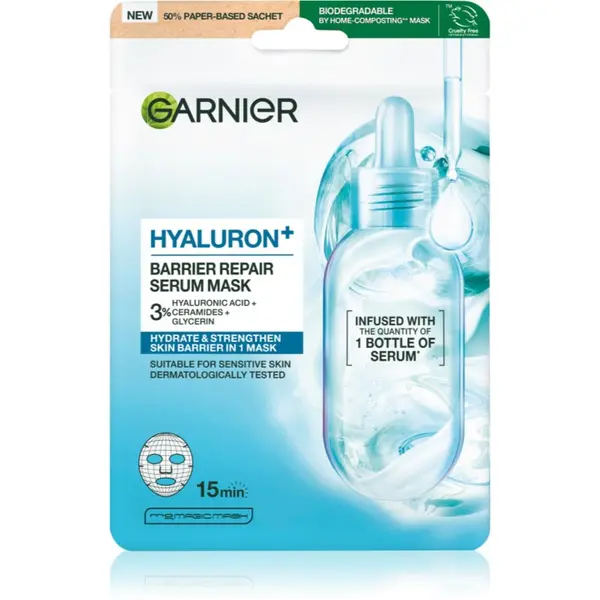 Garnier Garnier Hyaluron + maska za čišćenje lica za mješovitu i masnu kožu 1 kom