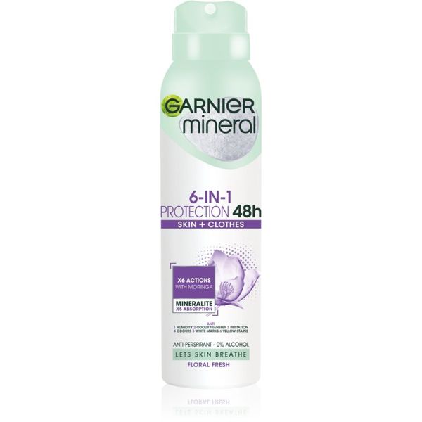 Garnier Garnier Mineral 5 Protection antiperspirant u spreju bez alkohola 48 h 150 ml