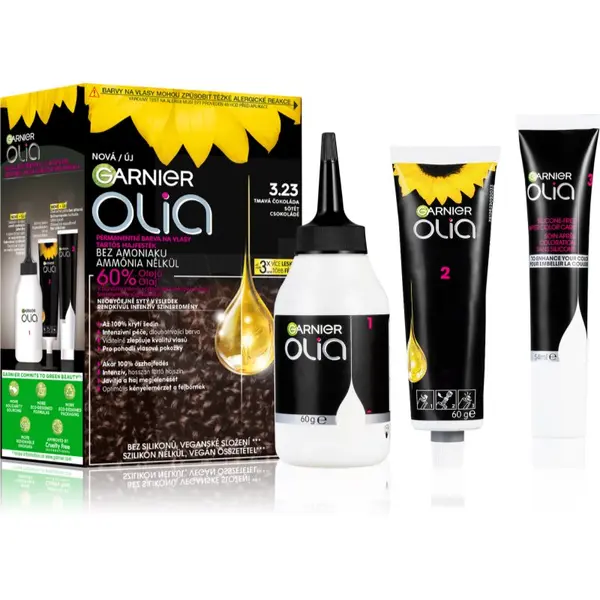 Garnier Garnier Olia Big Kit trajna boja za kosu nijansa 3.23 Dark Chocolate 1 kom