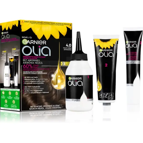 Garnier Garnier Olia Big Kit trajna boja za kosu nijansa 4.0 Dark Brown 1 kom