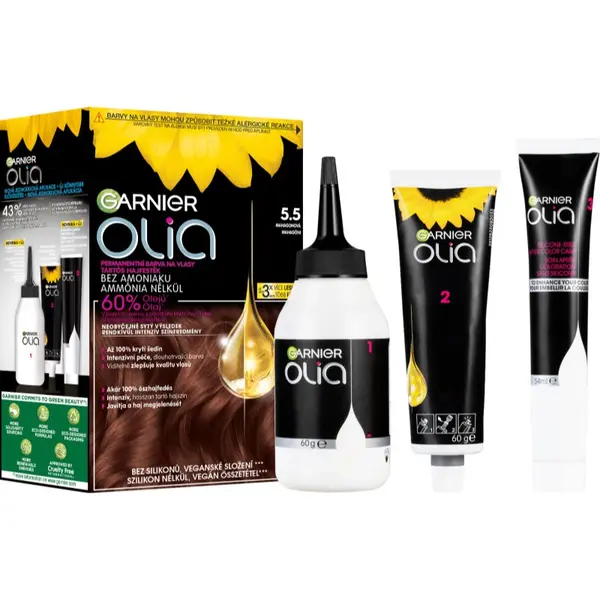 Garnier Garnier Olia Big Kit trajna boja za kosu nijansa 5.5. Mahogany Brown 1 kom