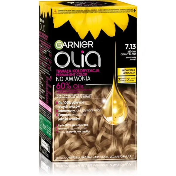 Garnier Garnier Olia Big Kit trajna boja za kosu nijansa 7.13 Beige Dark Blond 1 kom