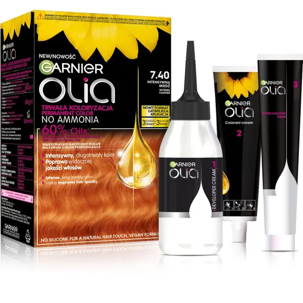 Garnier Garnier Olia Big Kit trajna boja za kosu nijansa 7.40 Intensywna Mied 1 kom