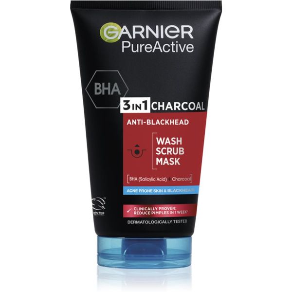 Garnier Garnier Pure Active crna maska za lice s aktivnim ugljenom 3u1 protiv mitesera i akni 150 ml