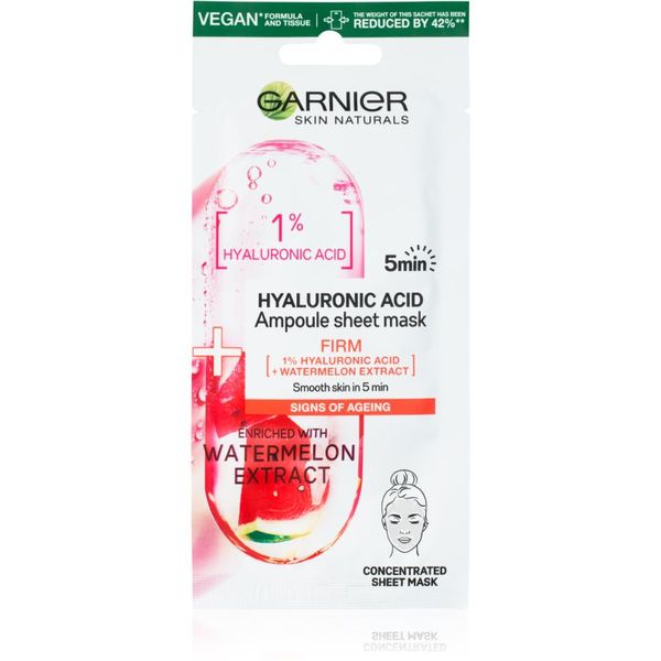 Garnier Garnier Skin Naturals Ampoule Sheet Mask Sheet maska s hidratacijskim i revitalizirajućim učinkom 15 g