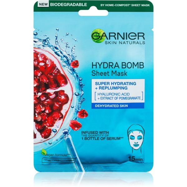Garnier Garnier Skin Naturals Moisture+Aqua Bomb hidratantna sheet maska s hijaluronskom kiselinom 1 kom