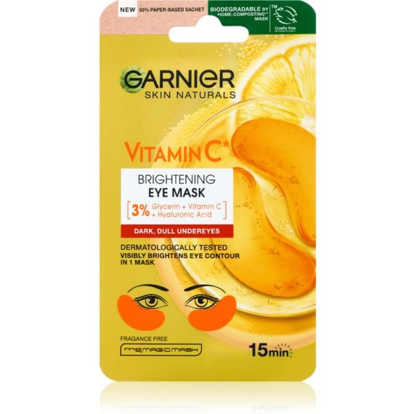 Garnier Garnier Skin Naturals Vitamin C maska za hidrataciju i posvjetljivanje za okoloočno područje s vitaminom C 5 g