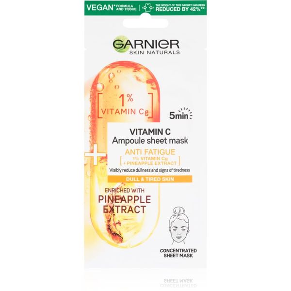 Garnier Garnier Skin Naturals Vitamin C Sheet maska s hranjivim učinkom 15 g