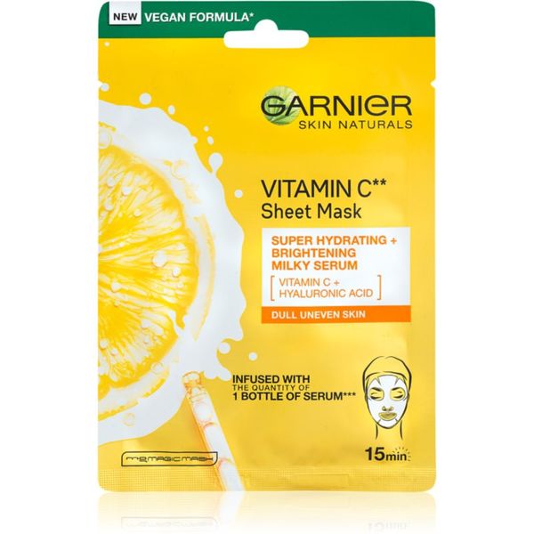 Garnier Garnier Skin Naturals Vitamin C Sheet maska za posvjetljivanje s hidratacijskim učinkom s vitaminom C 28 g