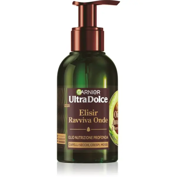 Garnier Garnier Ultra Doux Elisir Ravviva Onde svilenkasti serum za kosu s avokadom 120 ml