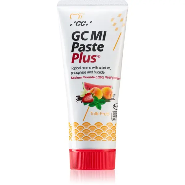 GC GC MI Paste Plus remineralizirajuća zaštitna krema za osjetljive zube s fluoridem okus Tutti Frutti 35 ml