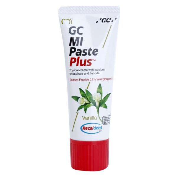 GC GC MI Paste Plus remineralizirajuća zaštitna krema za osjetljive zube s fluoridem okus Vanilla 35 ml