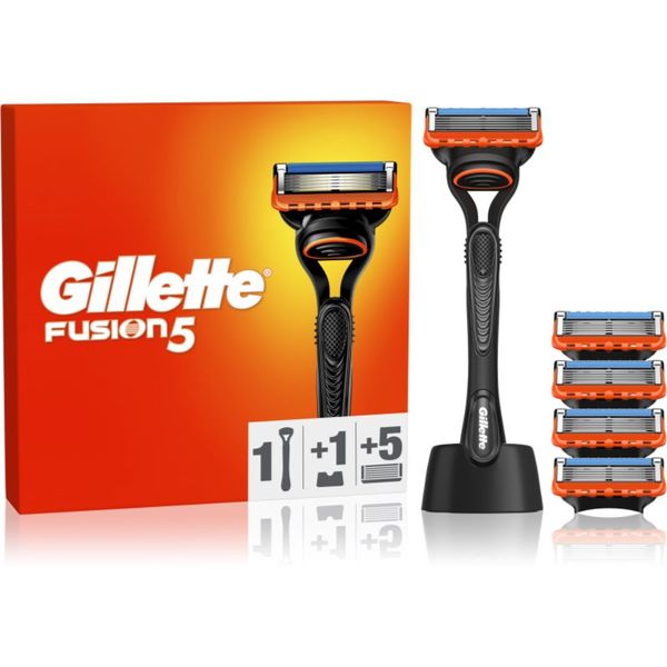 Gillette Gillette Fusion5 aparat za brijanje sa stalkom + zamjenske britvice 5 kom