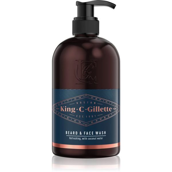 Gillette Gillette King C. Beard & Face Wash šampon za bradu 350 ml