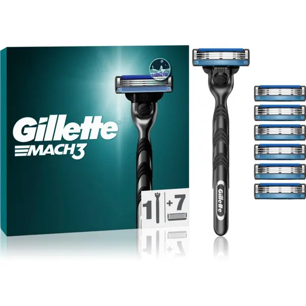 Gillette Gillette Mach3 brijač + zamjenske britvice 7 kom