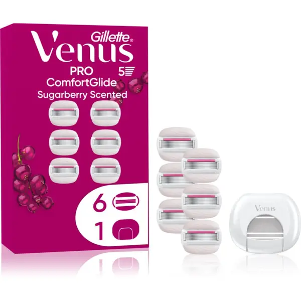 Gillette Gillette Venus PRO ComfortGlide Sugarberry zamjenske britvice + zaštitni poklopac 6 kom
