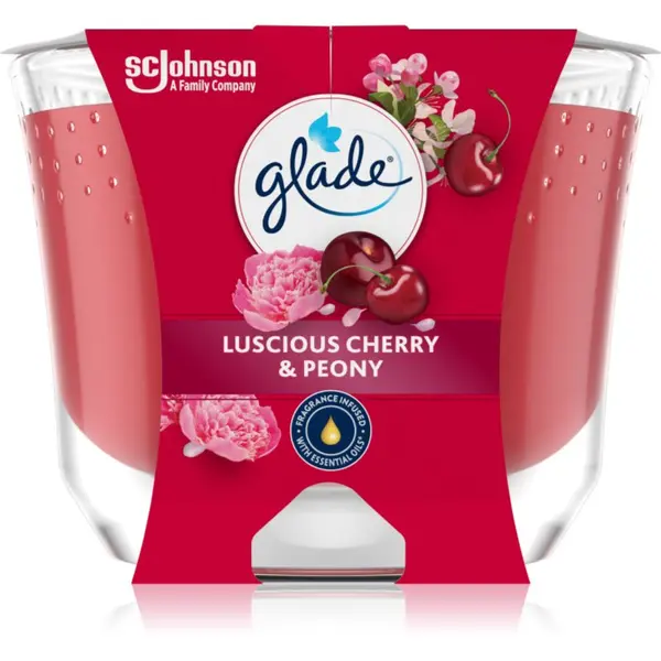 Glade GLADE Luscious Cherry & Peony mirisna svijeća 204 g
