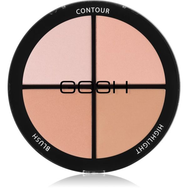 Gosh Gosh Contour'n Strobe paleta za konturiranje i posvjetljivanje nijansa 001 Light 15 g