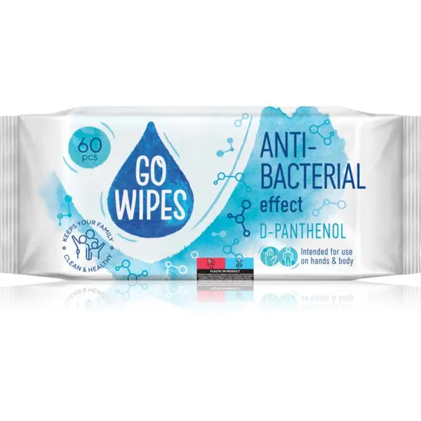 GoWipes GoWipes Anti-Bacterial Effect D-Panthenol vlažne maramice za čišćenje s antibakterijskim učinkom 60 kom