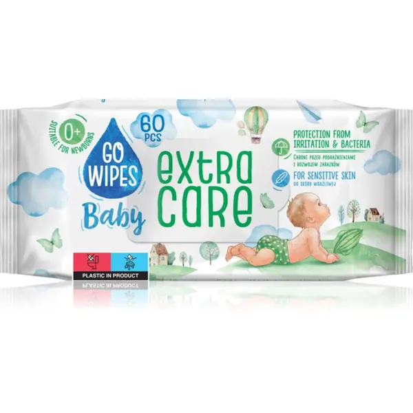 GoWipes GoWipes Extra Care vlažne maramice za djecu za osjetljivu kožu 0+ 60 kom