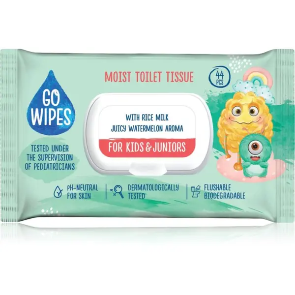 GoWipes GoWipes For Kids & Juniors vlažni toaletni papir za osjetljivu kožu za djecu 44 kom