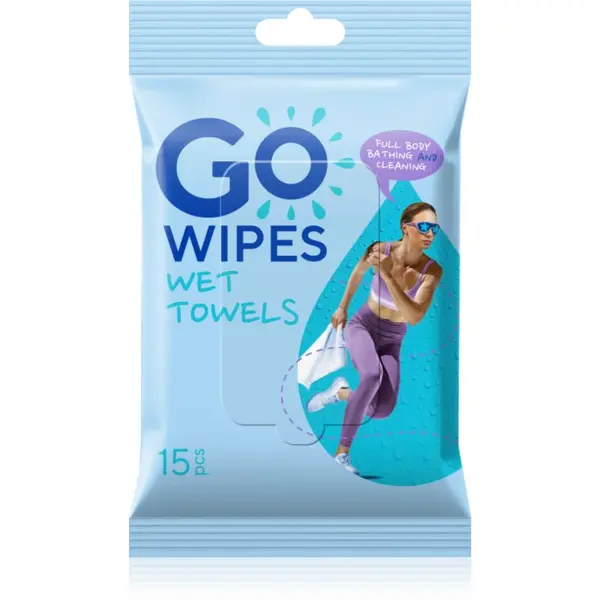 GoWipes GoWipes Wet Towels osvježavajući vlažni toaletni papir 26x20 cm 15 kom