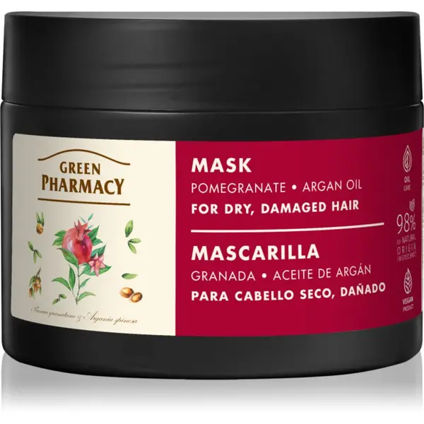 Green Pharmacy Green Pharmacy Argan Oil & Pomegranate Care Mask tretmanska maska za oštećenu kosu 300 ml