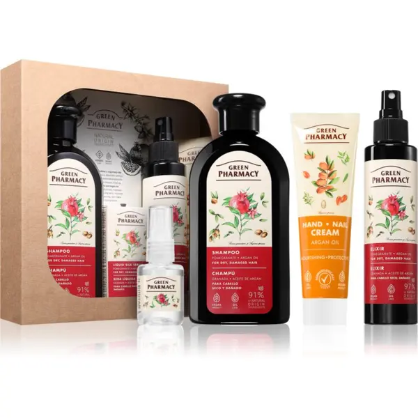 Green Pharmacy Green Pharmacy Argan Oil & Pomegranate Set poklon set za iznimno suhu kosu