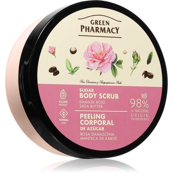 Green Pharmacy Green Pharmacy Body Care Damask Rose & Shea Butter šećerni peeling za tijelo 200 ml