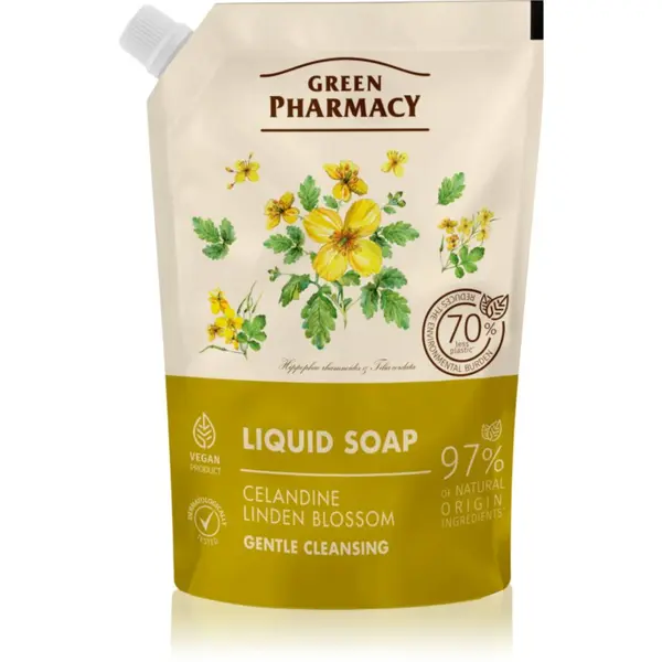 Green Pharmacy Green Pharmacy Celandine & Linden tekući sapun za ruke zamjensko punjenje 460 ml