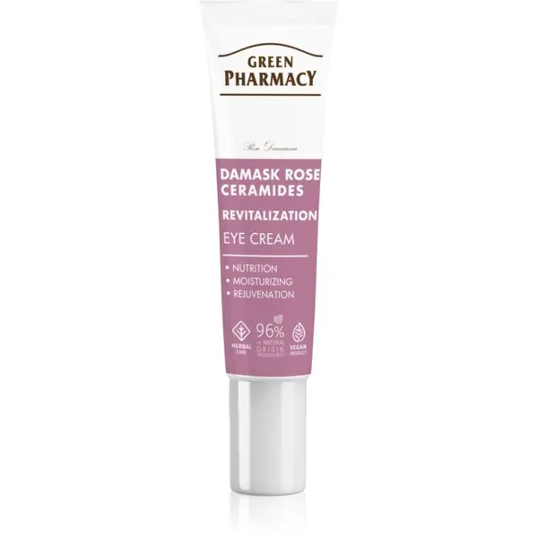 Green Pharmacy Green Pharmacy Damask Rose & Ceramides Eye Cream revitalizirajuća krema za oči 15 ml