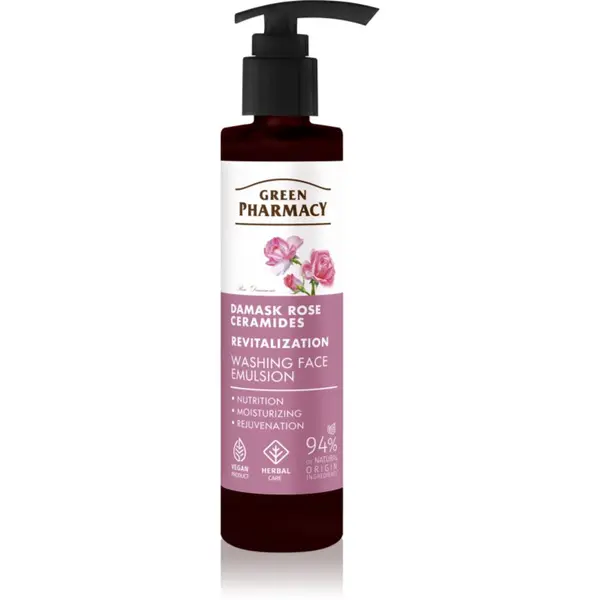 Green Pharmacy Green Pharmacy Damask Rose & Ceramides Face Emulsion emulzija za čišćenje za lice 150 ml