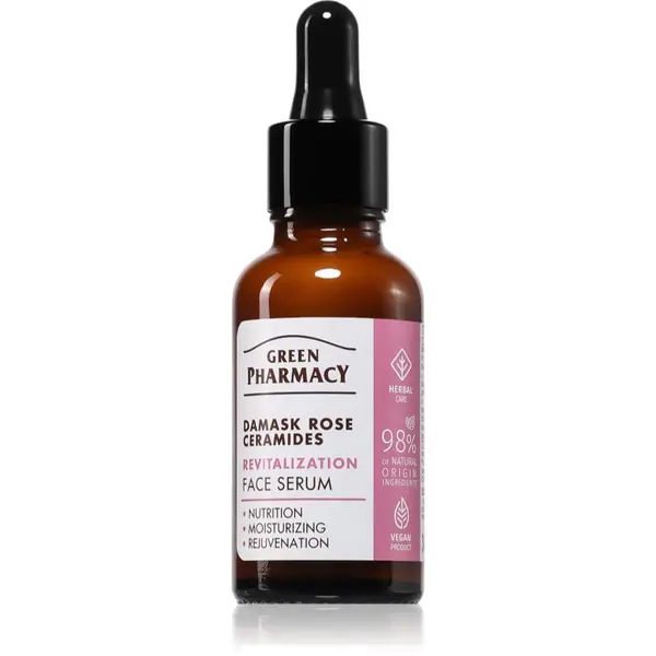 Green Pharmacy Green Pharmacy Damask Rose & Ceramides Serum revitalizirajući serum za lice 30 ml