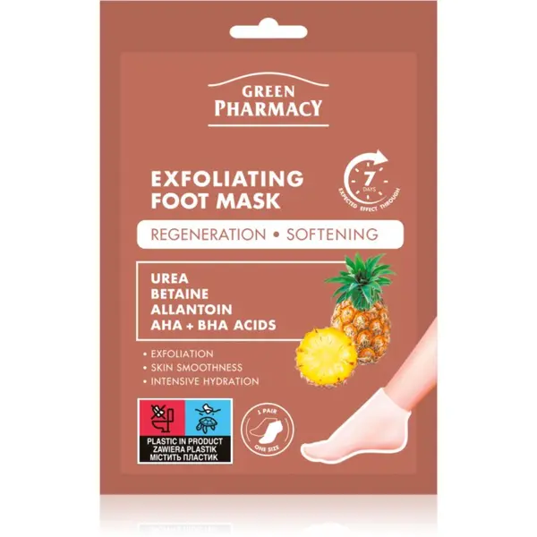 Green Pharmacy Green Pharmacy Foot Care Exfoliating Foot Mask maska za regeneraciju nogu i noktiju 2x20 ml