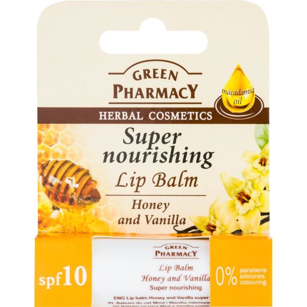 Green Pharmacy Green Pharmacy Lip Care hranjivi balzam za usne SPF 10 bez silikona, parabena i bojila 3.6 g