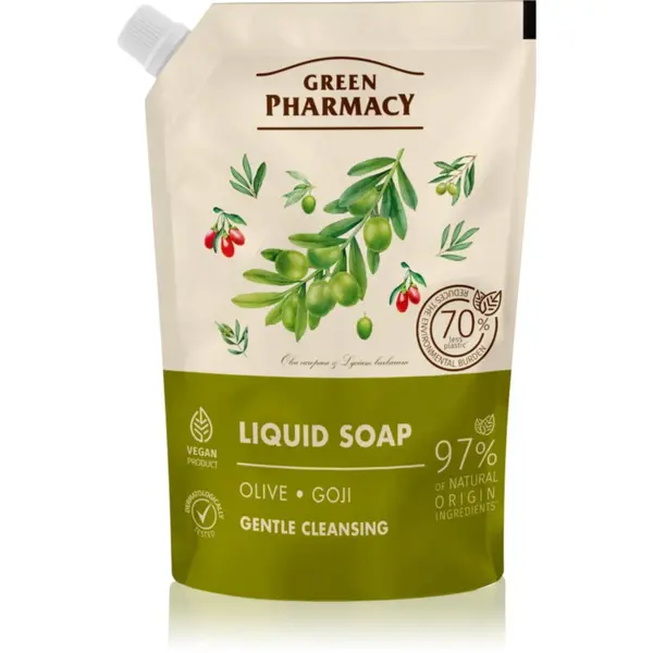 Green Pharmacy Green Pharmacy Olive & Goji Berry Liquid Soap tekući sapun zamjensko punjenje 460 ml