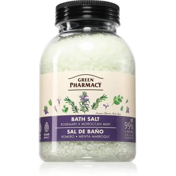 Green Pharmacy Green Pharmacy Rossemary & Maroccan Mint Bath Salt relaksirajuća sol za kupku 1000 g