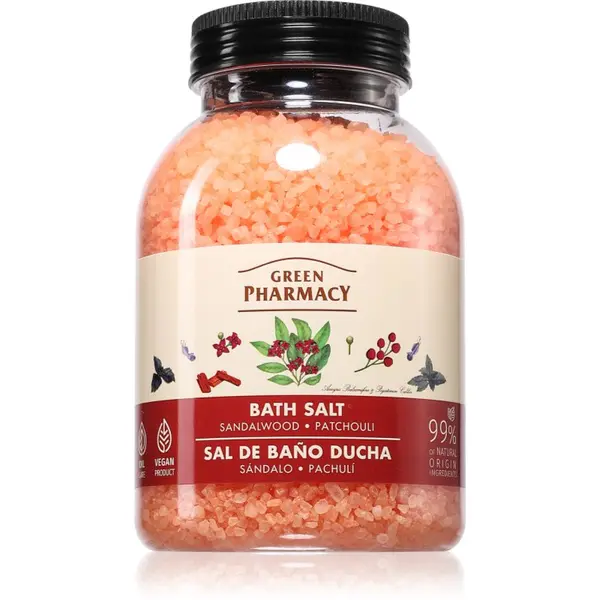 Green Pharmacy Green Pharmacy Sandalwood & Patchouli Bath Salt relaksirajuća sol za kupku 1000 g