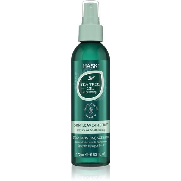 HASK HASK Tea Tree Oil & Rosemary sprej bez ispiranja za suho vlasište i svrbež 175 ml