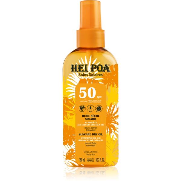 Hei Poa Hei Poa Tahiti Monoi Oil Tahiti Monoi Oil suho ulje za sunčanje SPF 50 150 ml