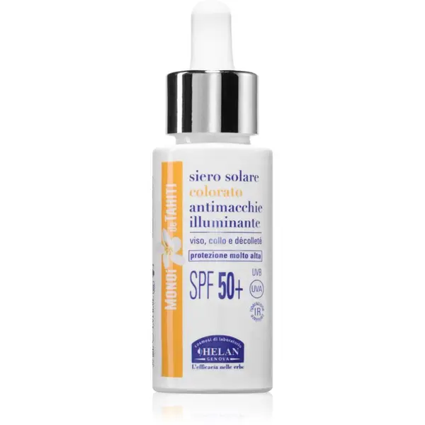 Helan Helan MONOÏ de TAHITI Tinted Sun Serum svjetlucavi fluid za toniranje SPF 50+ 30 ml