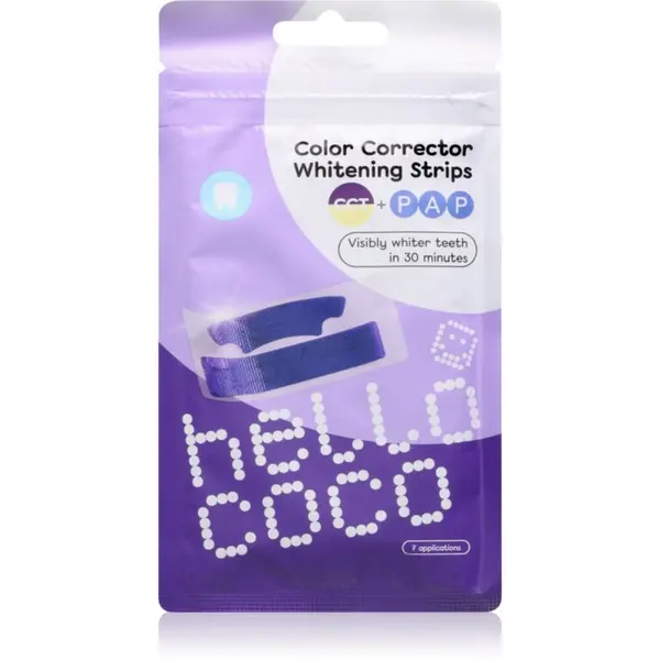Hello Coco hello coco Color Corrector Whitening Strips trakice za izbjeljivanje zuba 7 kom