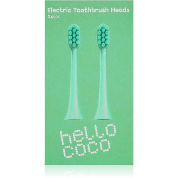 Hello Coco Hello Coco Electric Toothbrush Heads Green zamjenske glave za zubnu četkicu 2 kom
